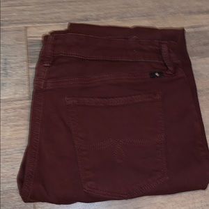 lucky brand maroon jeans
